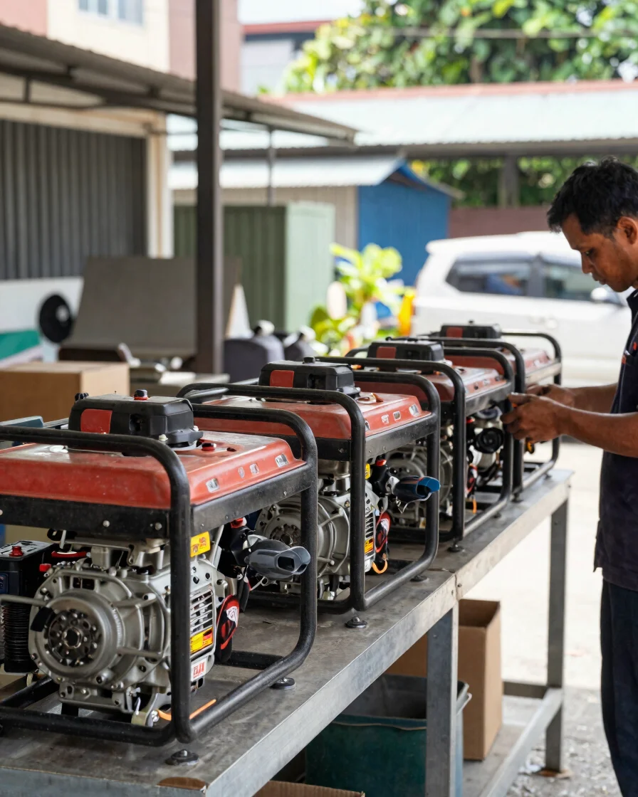 Documentary machinery photography in a bright Kuala Lumpur urban